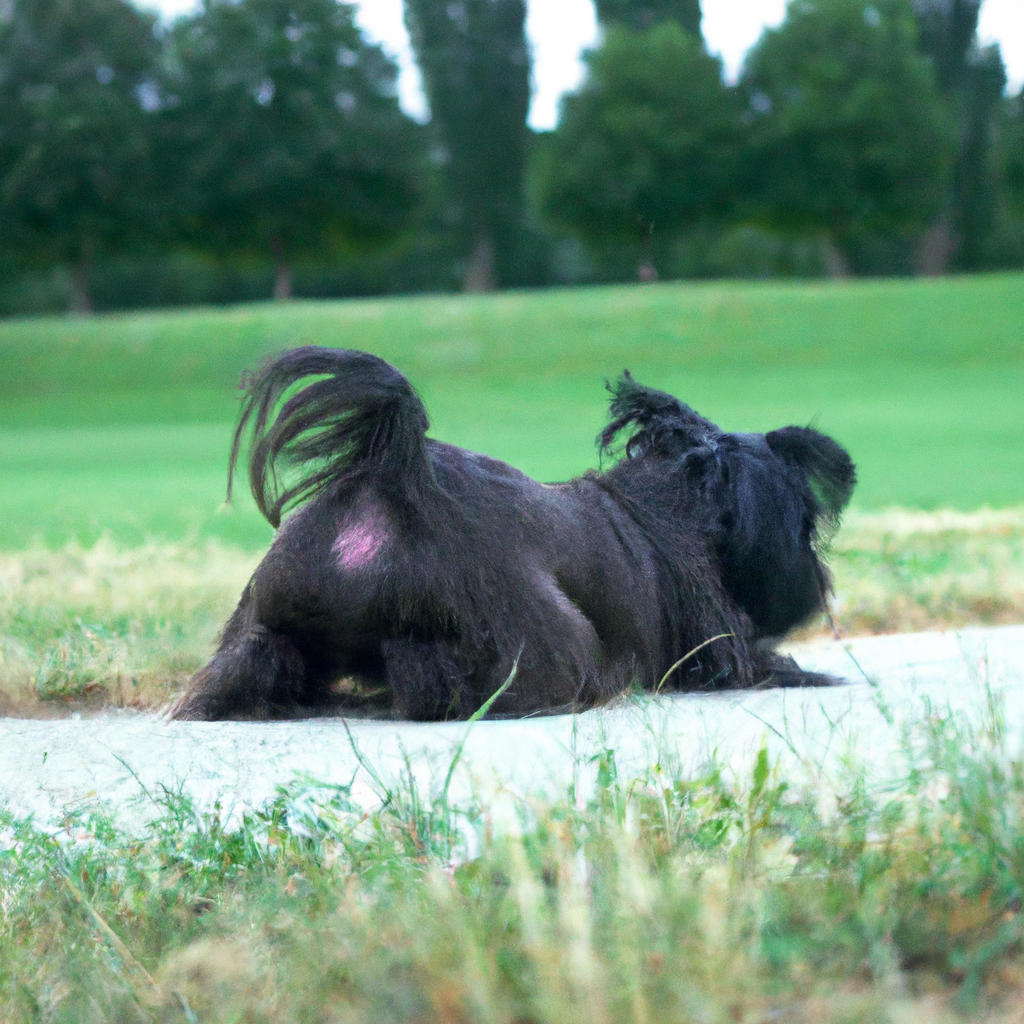 Balancing exercise and rest for Affenpinscher