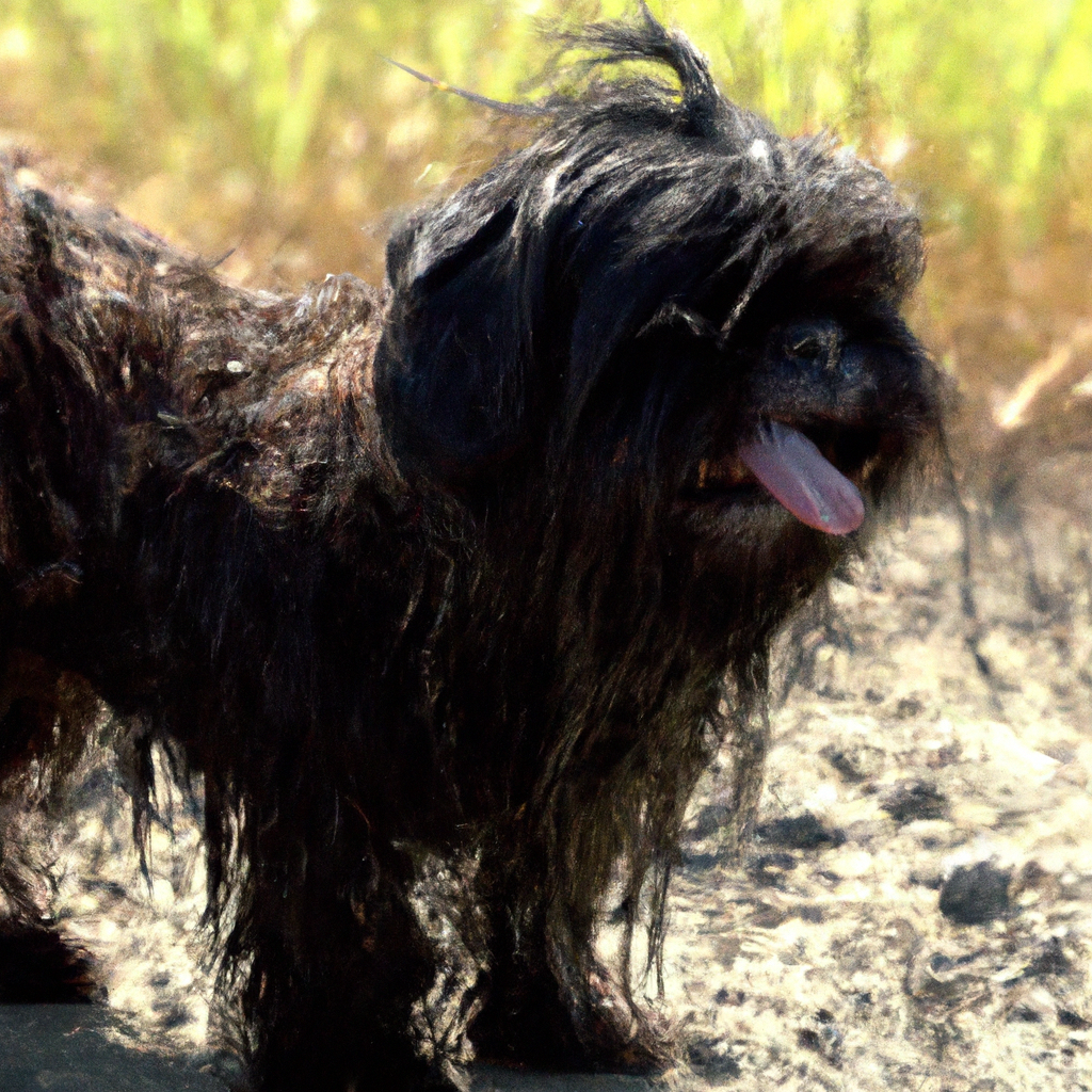 How does an Affenpinscher's behaviour change during the heat cycle?